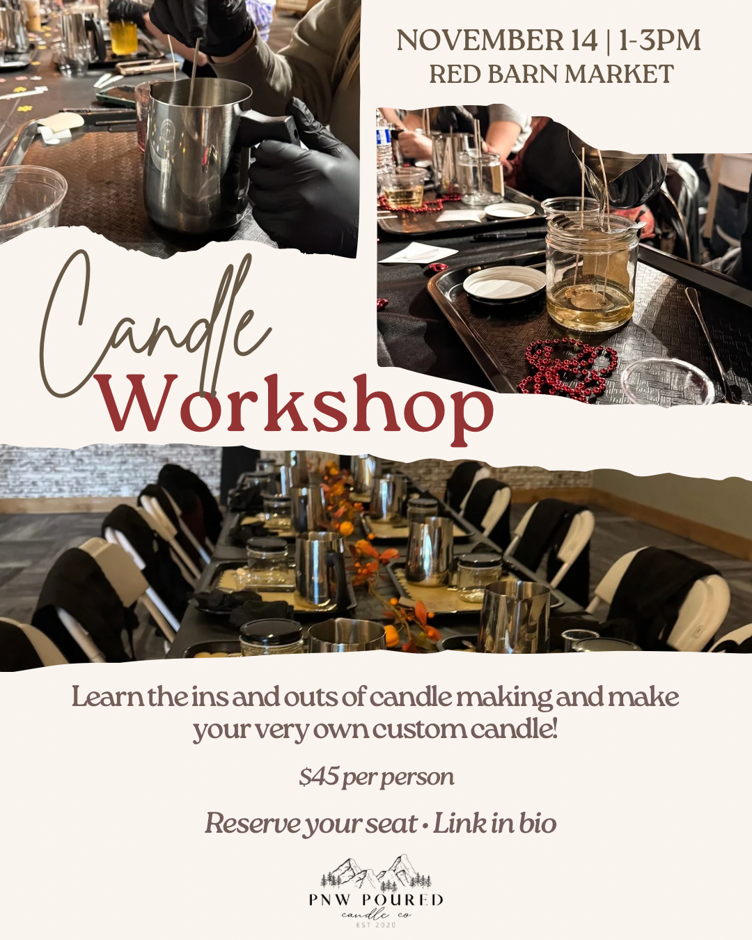 Holiday Candle Workshop at Red Barn